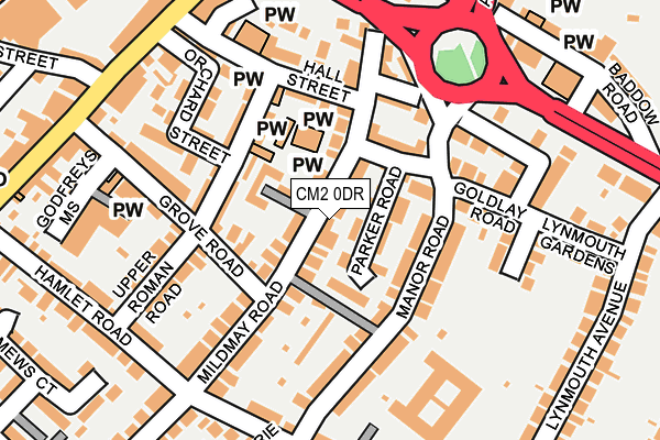 CM2 0DR map - OS OpenMap – Local (Ordnance Survey)