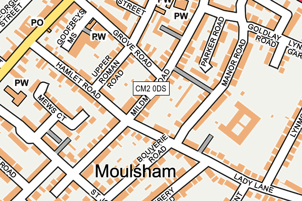 CM2 0DS map - OS OpenMap – Local (Ordnance Survey)