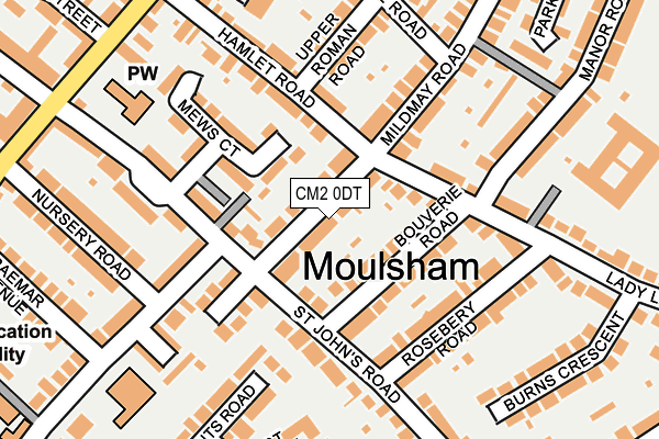 CM2 0DT map - OS OpenMap – Local (Ordnance Survey)