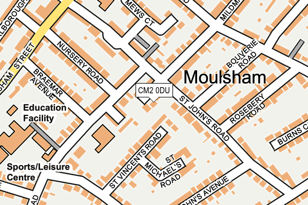CM2 0DU map - OS OpenMap – Local (Ordnance Survey)