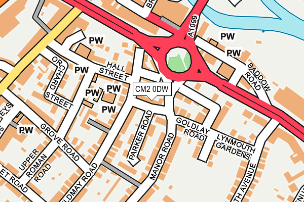 CM2 0DW map - OS OpenMap – Local (Ordnance Survey)