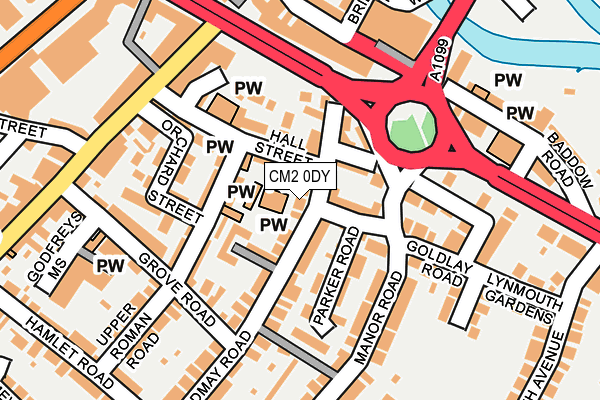 CM2 0DY map - OS OpenMap – Local (Ordnance Survey)
