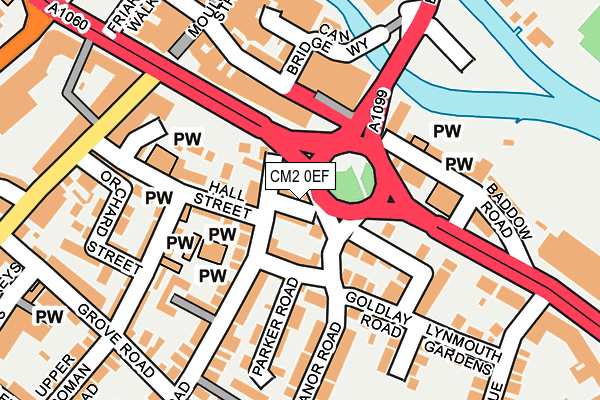 CM2 0EF map - OS OpenMap – Local (Ordnance Survey)