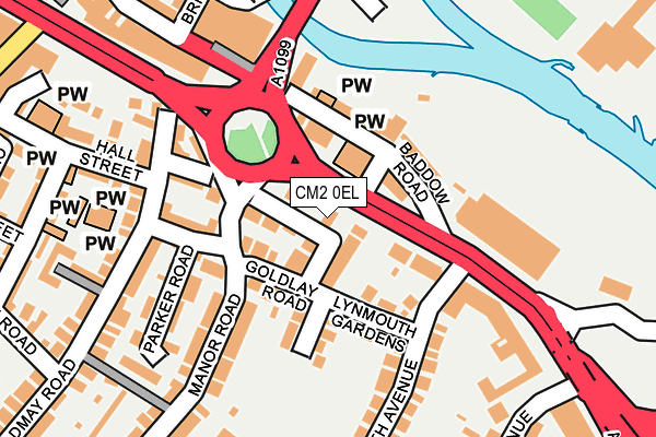 CM2 0EL map - OS OpenMap – Local (Ordnance Survey)