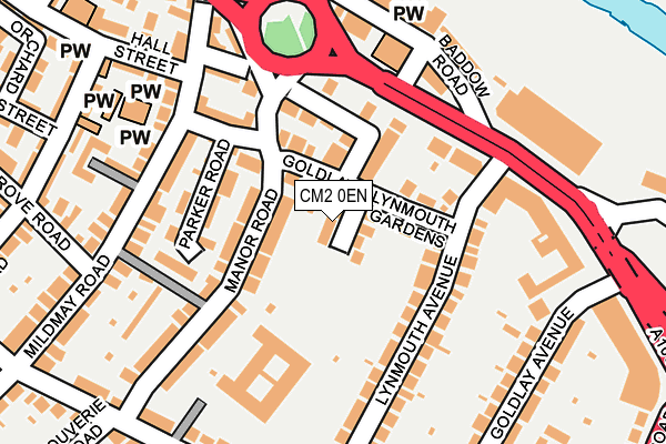 CM2 0EN map - OS OpenMap – Local (Ordnance Survey)