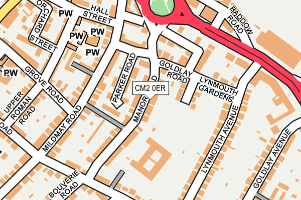 CM2 0ER map - OS OpenMap – Local (Ordnance Survey)