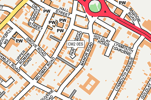 CM2 0ES map - OS OpenMap – Local (Ordnance Survey)