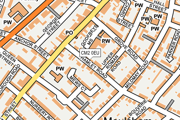 CM2 0EU map - OS OpenMap – Local (Ordnance Survey)