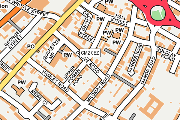 CM2 0EZ map - OS OpenMap – Local (Ordnance Survey)