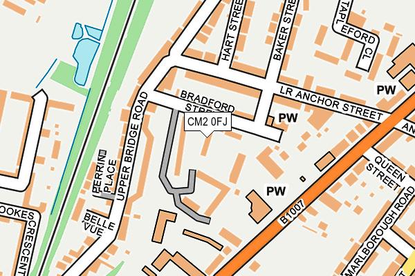 CM2 0FJ map - OS OpenMap – Local (Ordnance Survey)