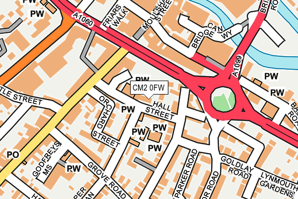 CM2 0FW map - OS OpenMap – Local (Ordnance Survey)