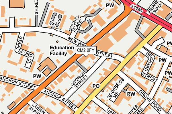 CM2 0FY map - OS OpenMap – Local (Ordnance Survey)