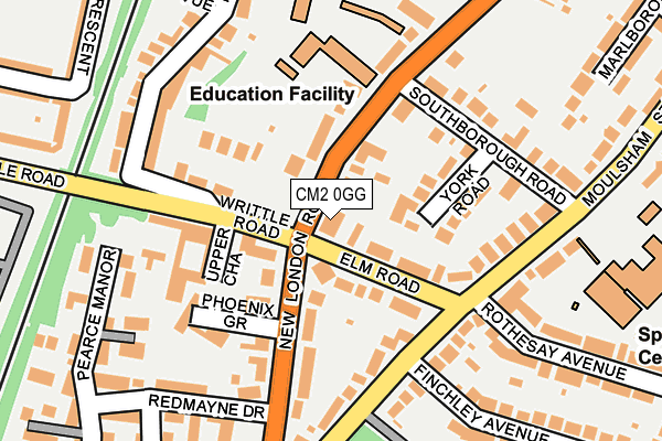 CM2 0GG map - OS OpenMap – Local (Ordnance Survey)