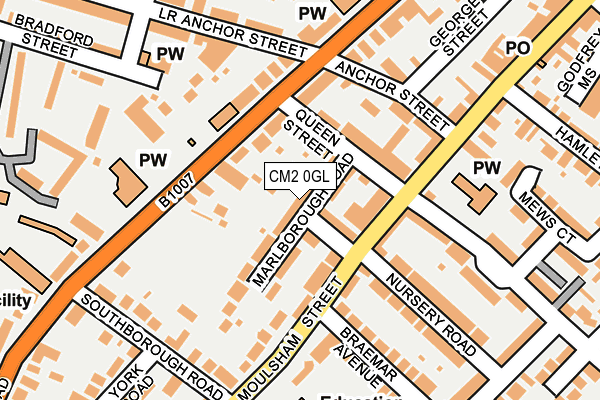 CM2 0GL map - OS OpenMap – Local (Ordnance Survey)