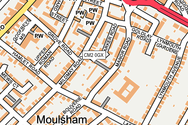 CM2 0GX map - OS OpenMap – Local (Ordnance Survey)