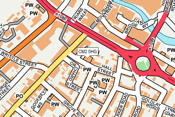 CM2 0HG map - OS OpenMap – Local (Ordnance Survey)