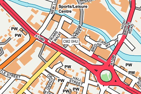 CM2 0HU map - OS OpenMap – Local (Ordnance Survey)