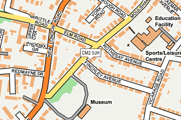 CM2 0JH map - OS OpenMap – Local (Ordnance Survey)