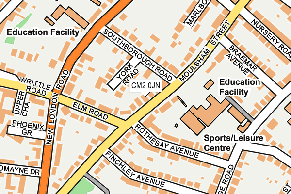 CM2 0JN map - OS OpenMap – Local (Ordnance Survey)