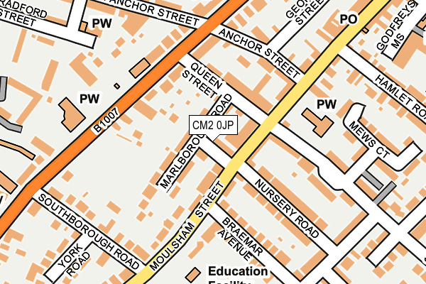 CM2 0JP map - OS OpenMap – Local (Ordnance Survey)