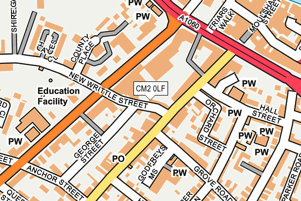 CM2 0LF map - OS OpenMap – Local (Ordnance Survey)