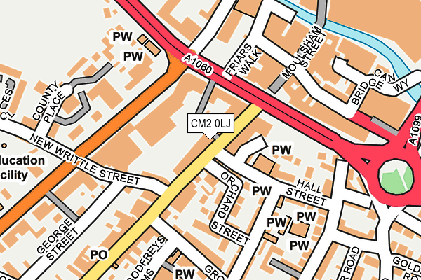 CM2 0LJ map - OS OpenMap – Local (Ordnance Survey)