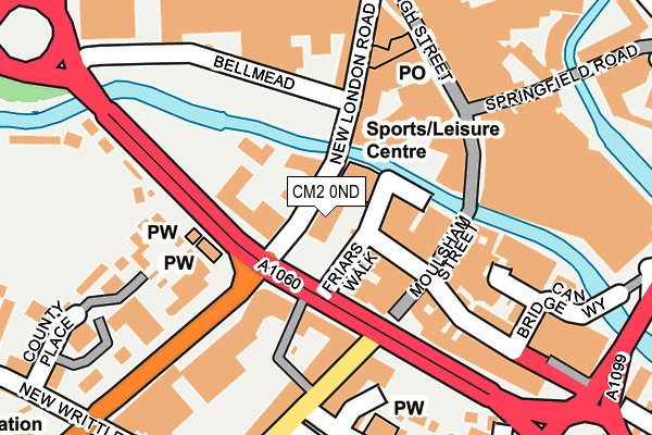 CM2 0ND map - OS OpenMap – Local (Ordnance Survey)