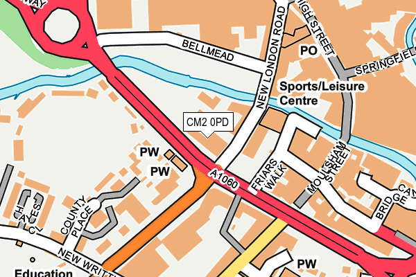 CM2 0PD map - OS OpenMap – Local (Ordnance Survey)