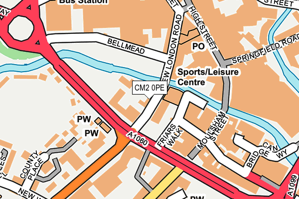 CM2 0PE map - OS OpenMap – Local (Ordnance Survey)