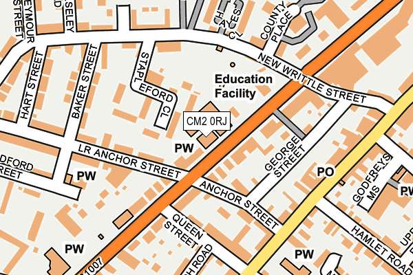 CM2 0RJ map - OS OpenMap – Local (Ordnance Survey)