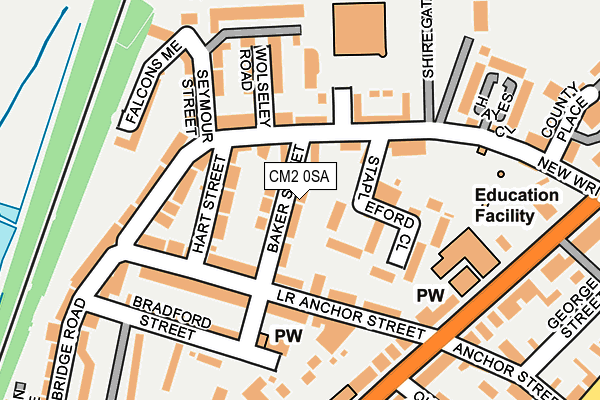 CM2 0SA map - OS OpenMap – Local (Ordnance Survey)