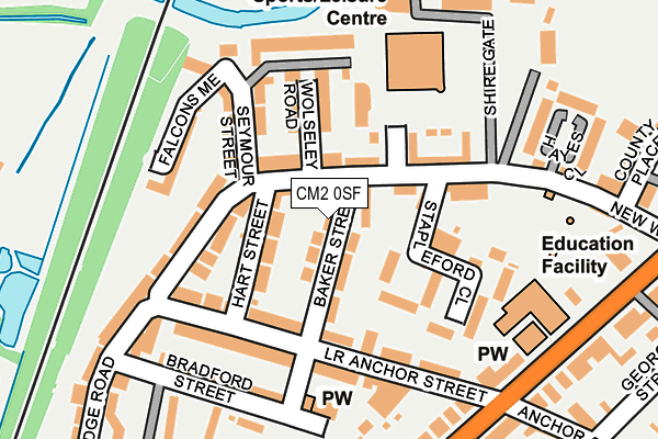 CM2 0SF map - OS OpenMap – Local (Ordnance Survey)