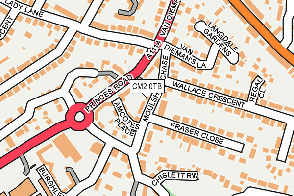 CM2 0TB map - OS OpenMap – Local (Ordnance Survey)