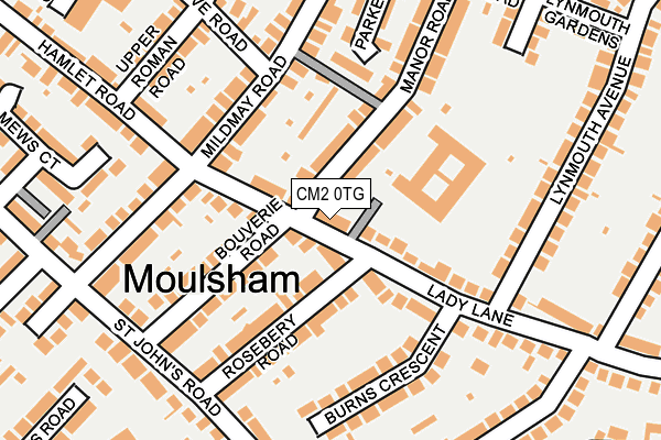 CM2 0TG map - OS OpenMap – Local (Ordnance Survey)