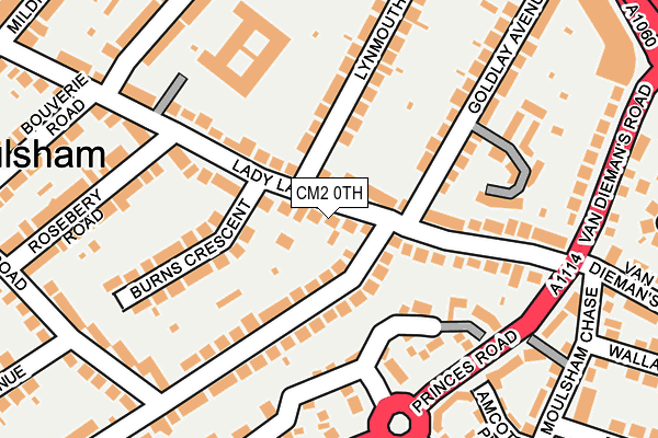 CM2 0TH map - OS OpenMap – Local (Ordnance Survey)