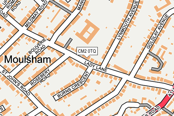 CM2 0TQ map - OS OpenMap – Local (Ordnance Survey)