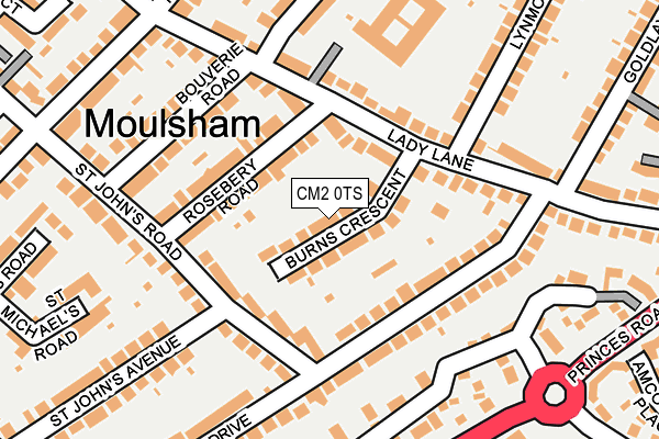 CM2 0TS map - OS OpenMap – Local (Ordnance Survey)