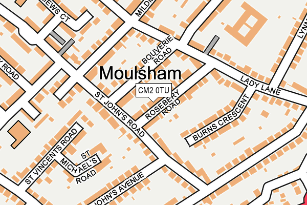 CM2 0TU map - OS OpenMap – Local (Ordnance Survey)