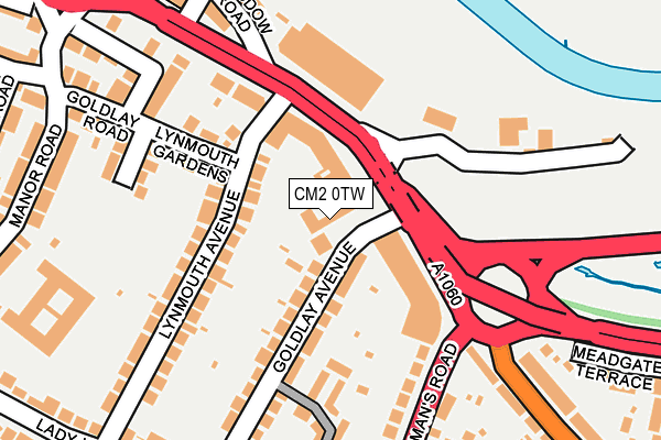 CM2 0TW map - OS OpenMap – Local (Ordnance Survey)