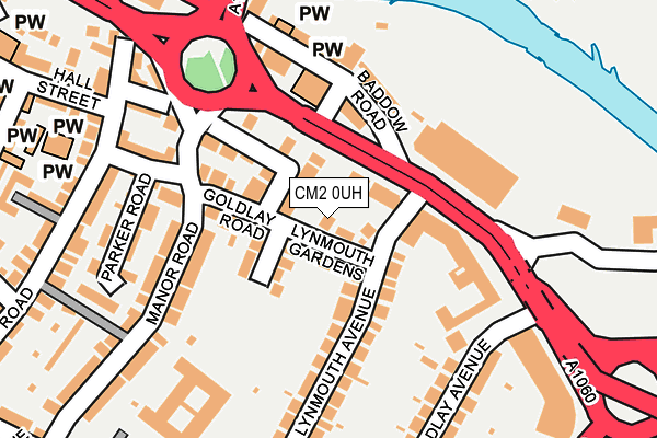 CM2 0UH map - OS OpenMap – Local (Ordnance Survey)