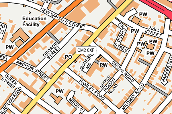 CM2 0XF map - OS OpenMap – Local (Ordnance Survey)
