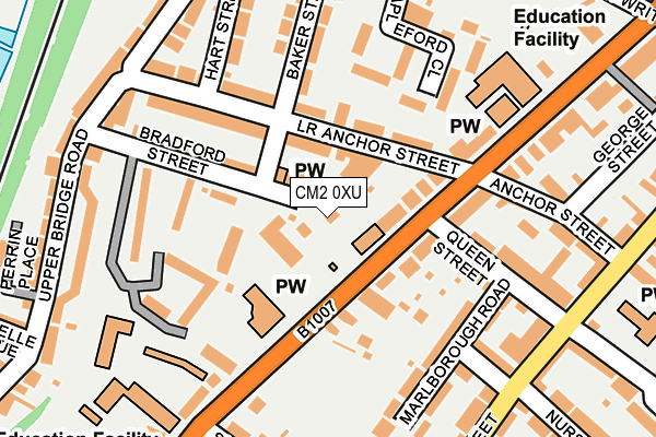 CM2 0XU map - OS OpenMap – Local (Ordnance Survey)