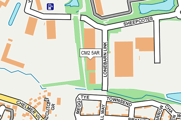 CM2 5AR map - OS OpenMap – Local (Ordnance Survey)