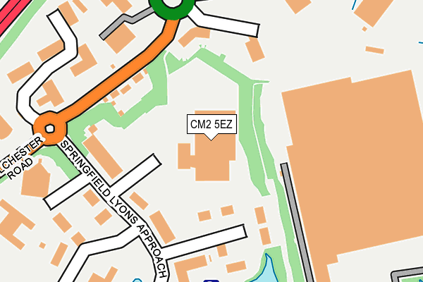 CM2 5EZ map - OS OpenMap – Local (Ordnance Survey)
