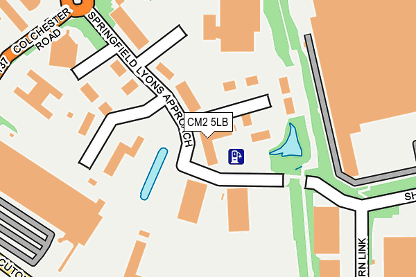 CM2 5LB map - OS OpenMap – Local (Ordnance Survey)