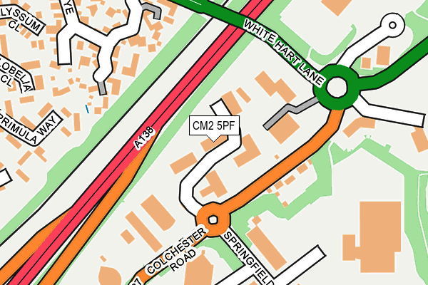 CM2 5PF map - OS OpenMap – Local (Ordnance Survey)