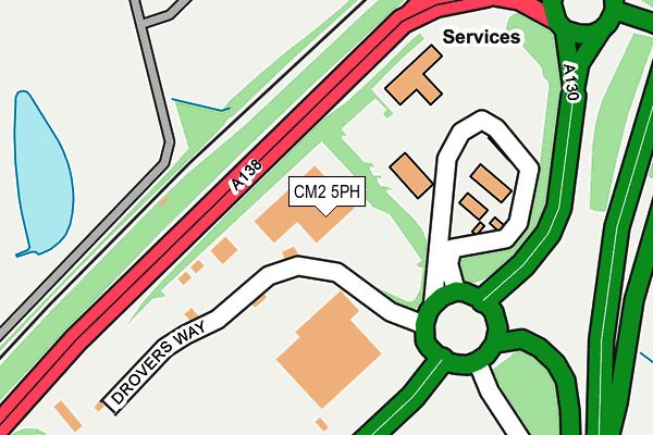 CM2 5PH map - OS OpenMap – Local (Ordnance Survey)