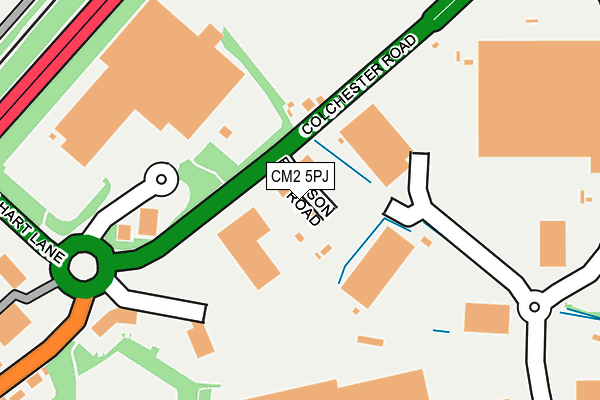 CM2 5PJ map - OS OpenMap – Local (Ordnance Survey)