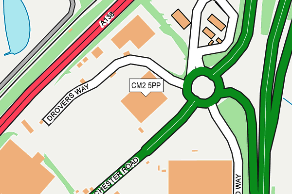 CM2 5PP map - OS OpenMap – Local (Ordnance Survey)