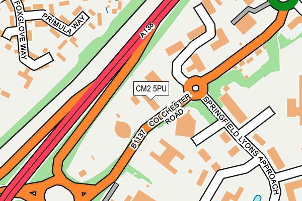 CM2 5PU map - OS OpenMap – Local (Ordnance Survey)